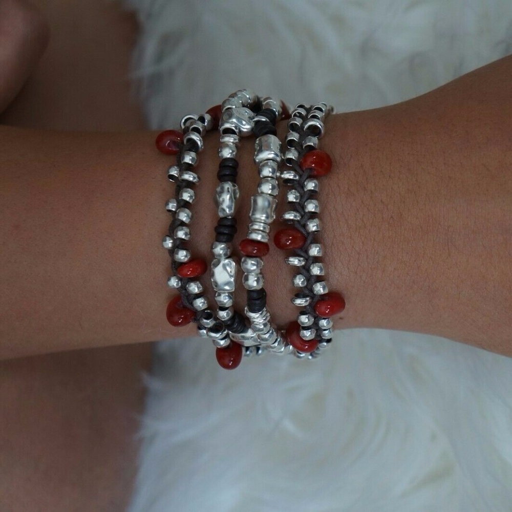 New Uno de 50 Red Sukver 4 Strand Bracelet…
